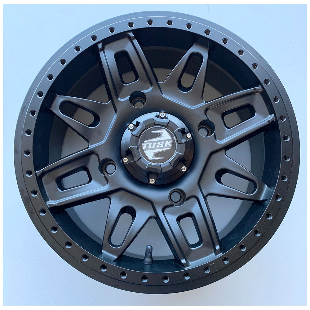 4/156 Tusk Wasatch Beadlock Wheel 15x7 5.0 + 2.0 Matte Black 185-280-0014 #185-280-0014