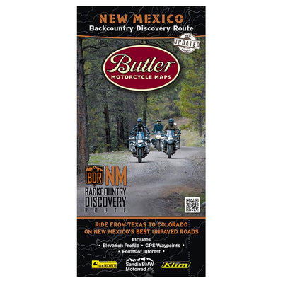 Butler Motorcycle Maps New Mexico Backcountry Discover Route: Dual Sport Map#mpn_NMBDR MAP - MP-120