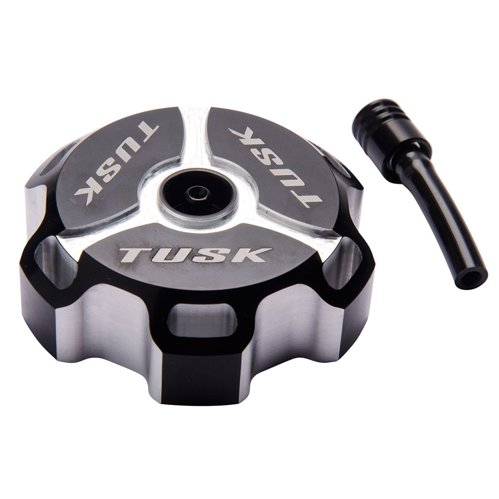 Billet Aluminum Replacement Gas Cap For UTV Tusk Billet Aluminum Gas Cap - Black/Silver For Polaris RZR XP/XP4 1000 2014-2021 Polaris Ranger Parts