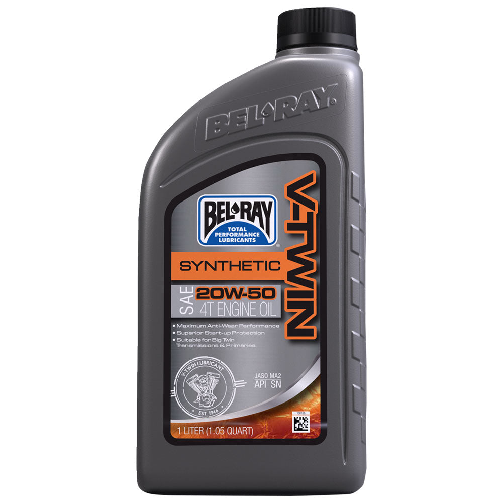 Bel-Ray V-Twin Full Synthetic Motor Oil 20W-50 1 Liter#303133150160