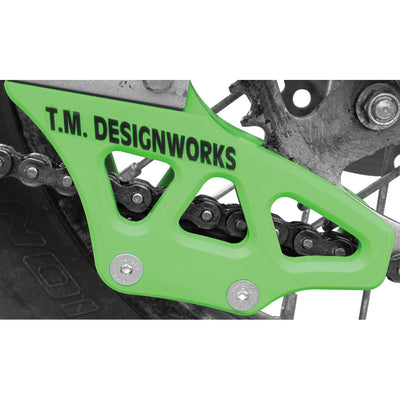 T.M. Designworks Factory Edition 2 Rear Chain Guide Kawasaki Green#mpn_RCG-KA85-GR