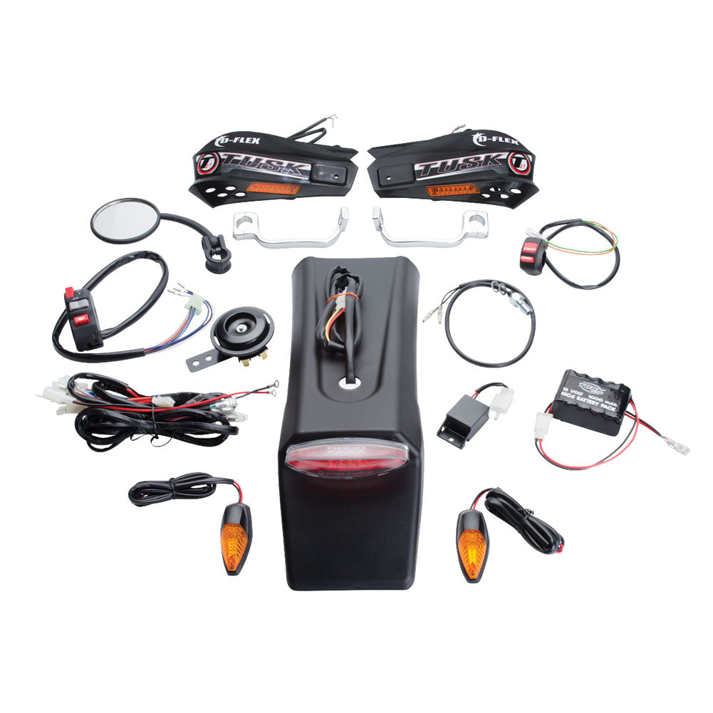 Tusk Motorcycle Enduro Lighting Kit with Handguard Turn Signals with Taillight with Flag Style Handguards#mpn_1285750002