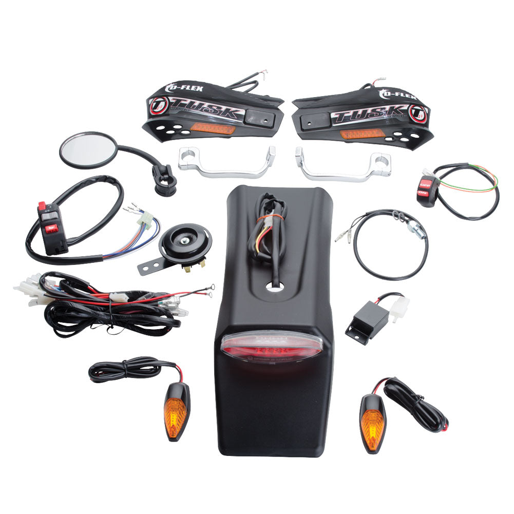 Tusk Motorcycle Enduro Lighting Kit with Handguard Turn Signals with Taillight with Flag Style Handguards#mpn_1285750004