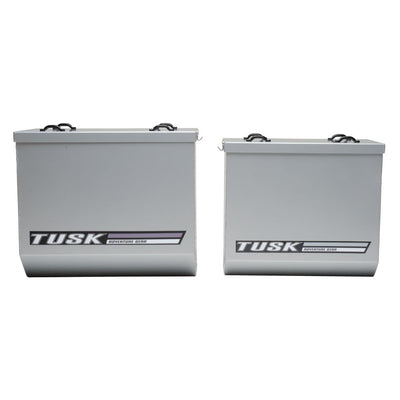 Tusk Aluminum Panniers V2 Large Silver#mpn_142-009-0018