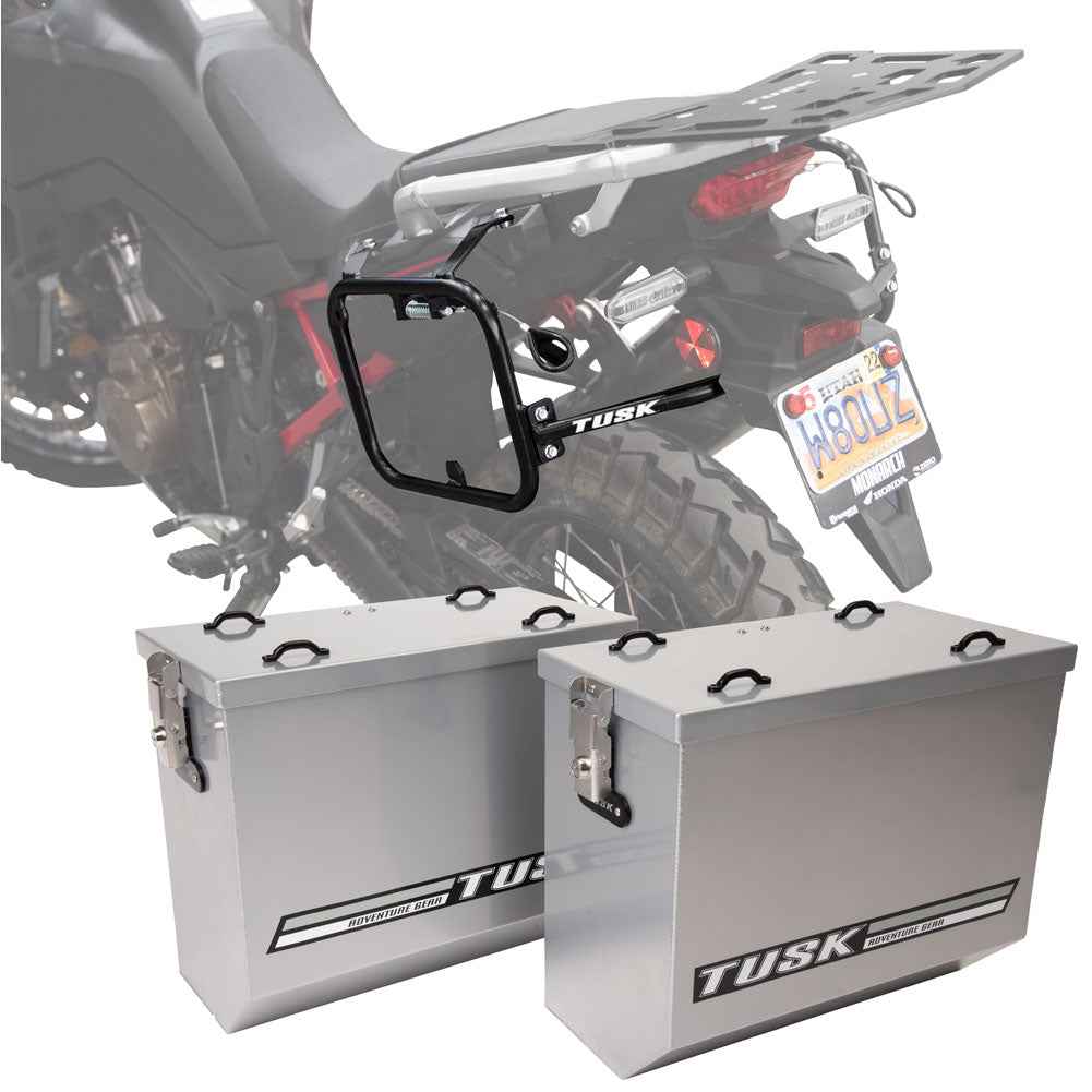 Tusk Aluminum Panniers with Pannier Racks#146734-P1