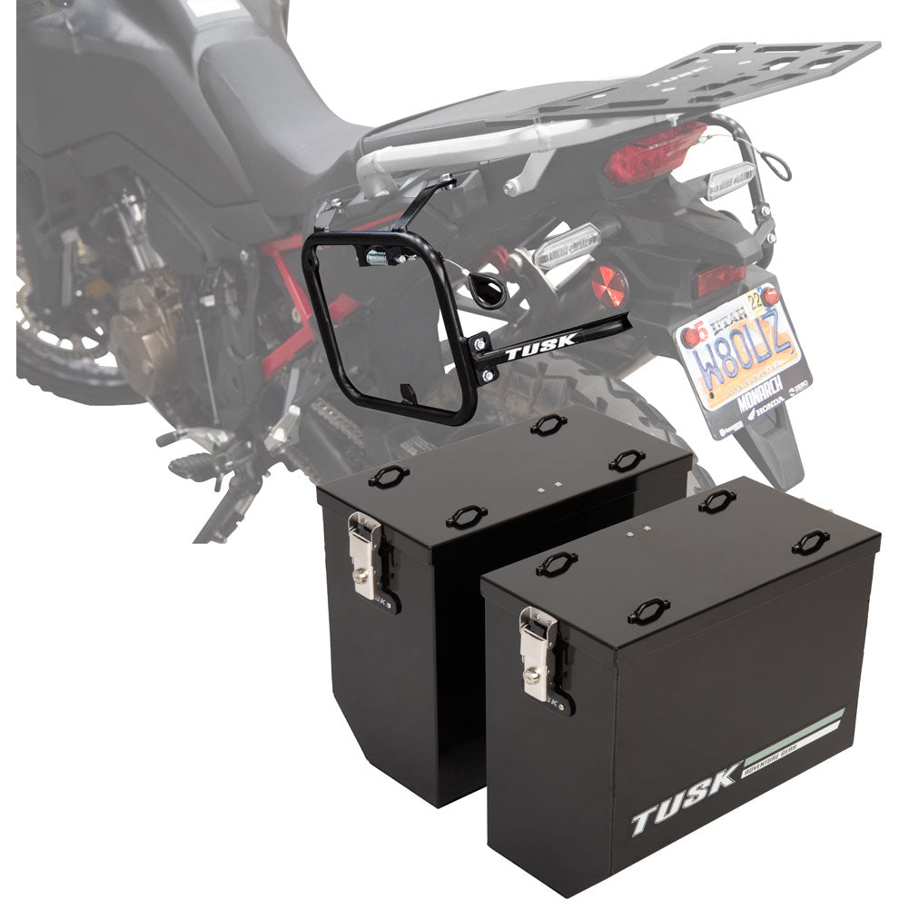 Tusk Aluminum Panniers with Pannier Racks#146734-P1