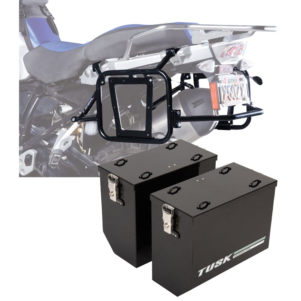 Tusk Aluminum Panniers with Pannier Racks#146734-P1