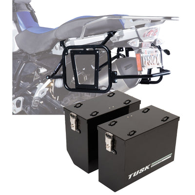 Tusk Aluminum Panniers with Pannier Racks#146734-P1