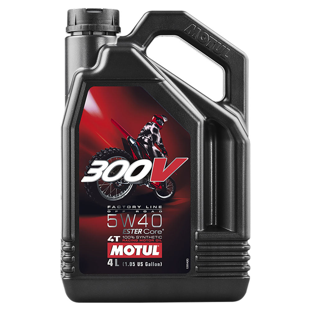 Motul 300V 4T Competition Full Synthetic Motor Oil with Ester Core 5W-40 4 Liter #104135