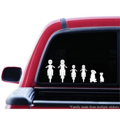 Attack Graphics Ride Life Family Window Decal 1.5" x 3.5" MC Boy White#mpn_161-906-0014