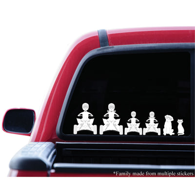 Attack Graphics Ride Life Family Window Decal 2.25" x 3" ATV Boy White#mpn_161-906-0006