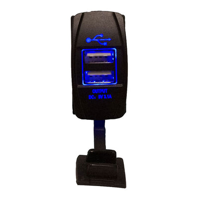 Dragonfire Racing LED Accessory Switch USB Port Blue Light#mpn_04-0082