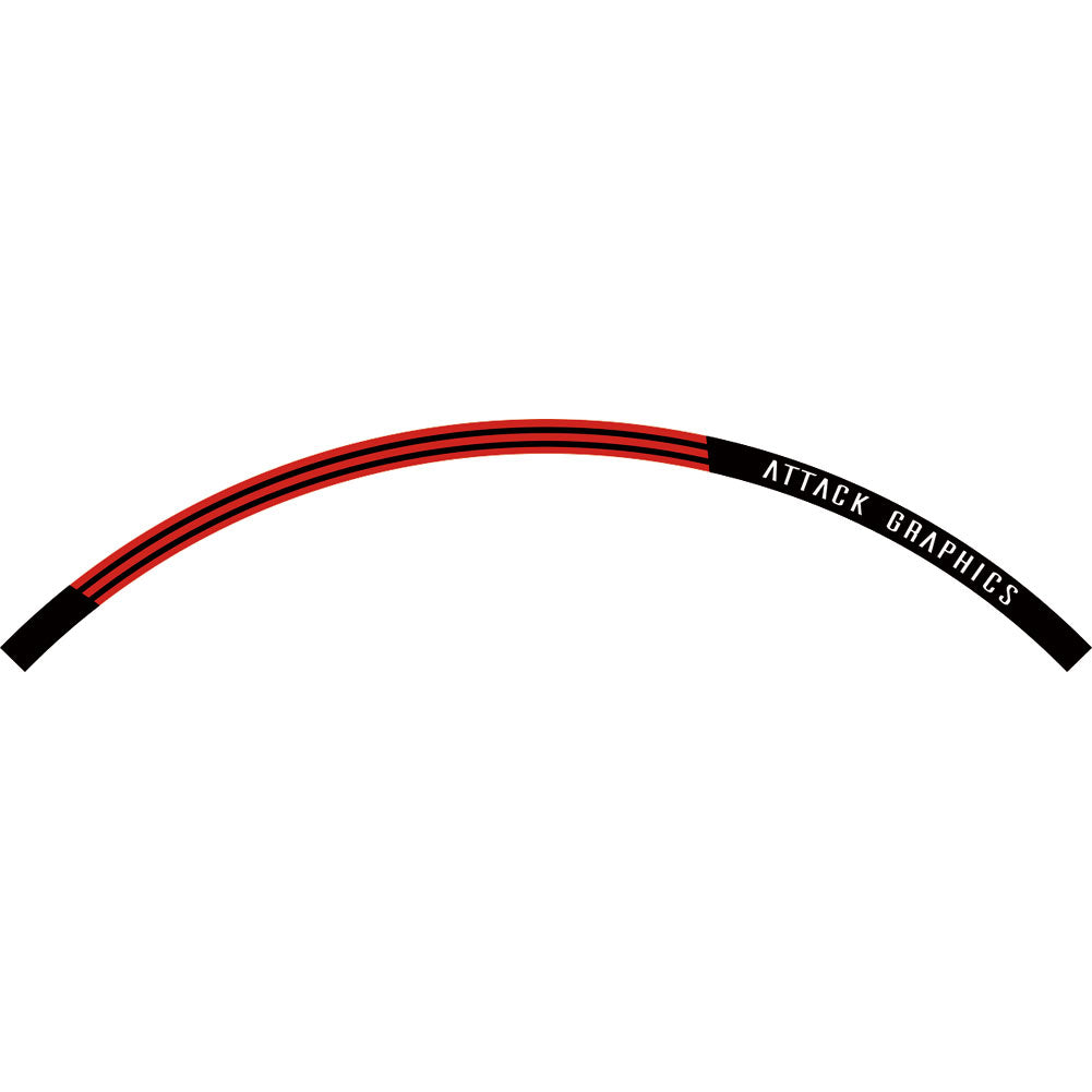 Attack Graphics Rim Decal 18" Red#mpn_184-608-0014