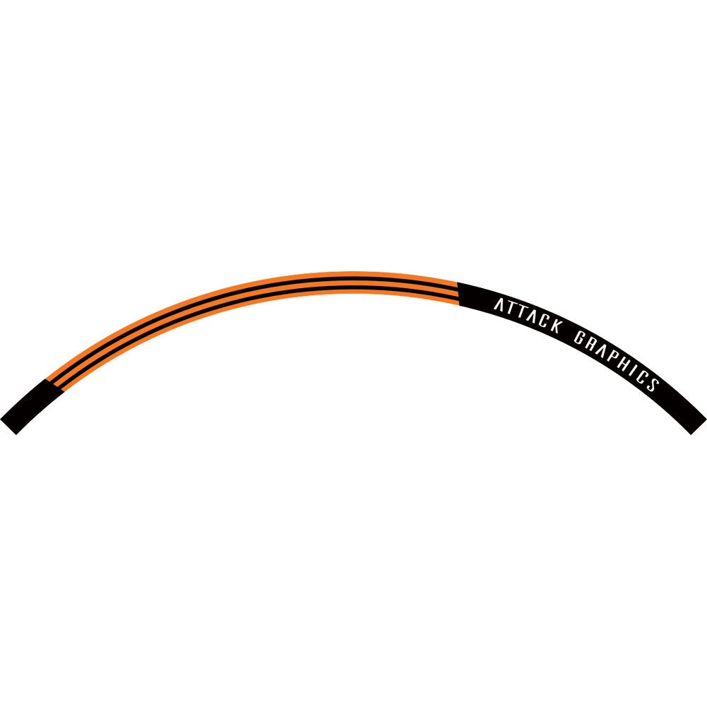 Attack Graphics Rim Decal 18" Orange#mpn_184-608-0018