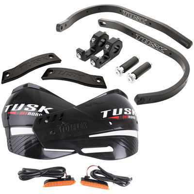 Tusk D-Flex Pro Adventure Handguards w/Turn Signals Black Bar/Black Plastics 1 1/8" Bars#1871470005