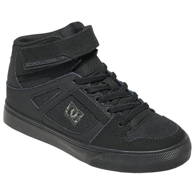 DC Youth Pure High-Top EV Shoes Size 1 Black/Black/Black#mpn_ADBS300324-3BK-1
