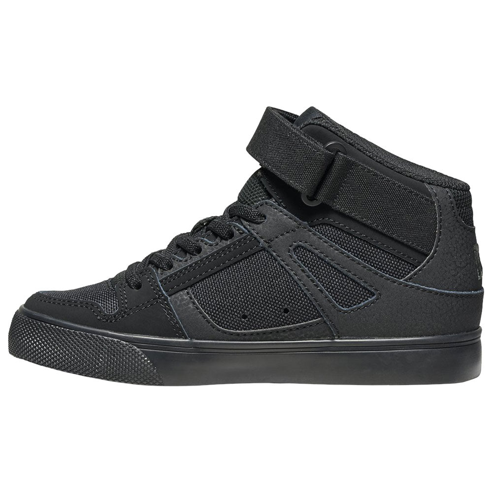 DC Youth Pure High-Top EV Shoes Size 4 Black/Black/Black#mpn_ADBS300324-3BK-4