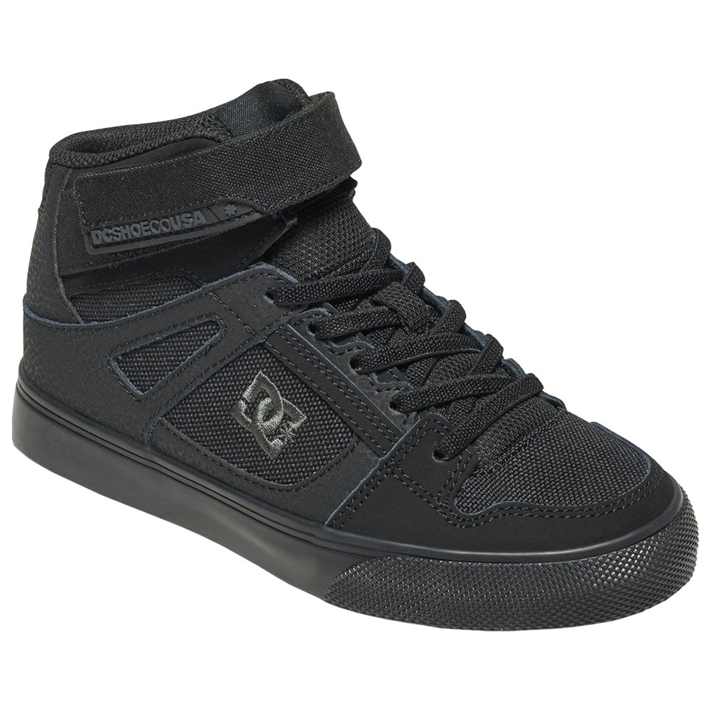 DC Youth Pure High-Top EV Shoes Size 5 Black/Black/Black#mpn_ADBS300324-3BK-5