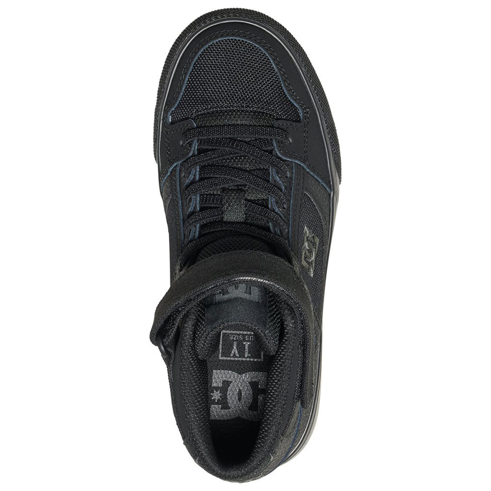 DC Youth Pure High-Top EV Shoes Size 6 Black/Black/Black#mpn_ADBS300324-3BK-6