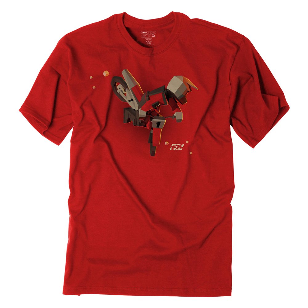 Factory Effex FX Moto Kids Red T-Shirt (Medium, Red)#mpn_19-83712