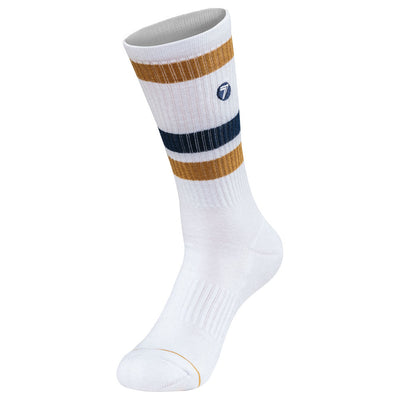 Seven Alliance Crew Socks Size 5-8 White/Mustard/Navy#mpn_1120006-174-S/M