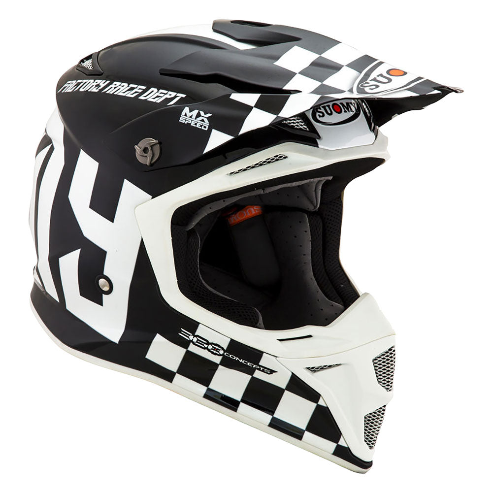 Suomy MX Speed Master Helmet Medium Black/White#mpn_01-6575