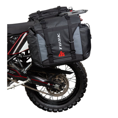 Tusk Olympus Pannier Bags with Universal Pannier Rack Mounts Black/Grey#mpn_1968480002