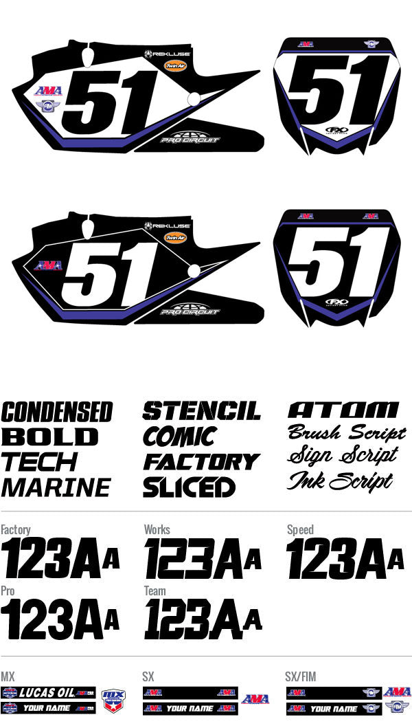 Factory Effex Custom 2020 Team Yamaha Number Plate Backgrounds#mpn_01-10202
