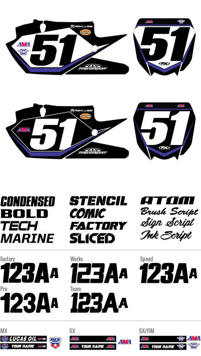 Factory Effex Custom 2020 Team Yamaha Number Plate Backgrounds#mpn_01-10202