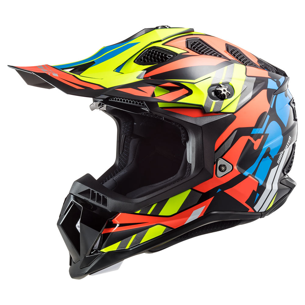 LS2 Subverter Evo Helmet Large Rascal - Black/Orange/Blue#mpn_700-1124