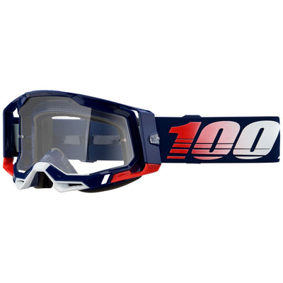 100% Racecraft 2 Goggle Republic Frame/Clear Lens#mpn_50009-00022