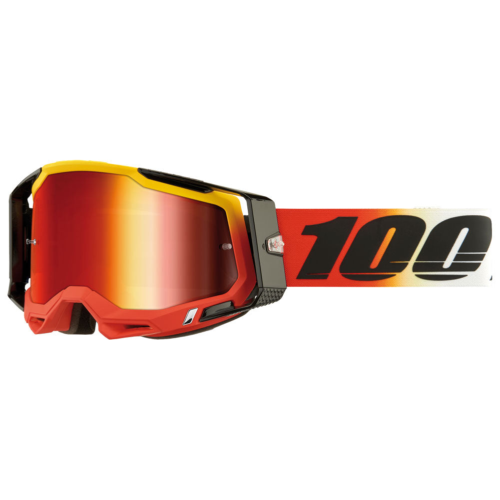 100% Racecraft 2 Goggle Ogusto Frame/Red Mirror Lens#mpn_50010-00024