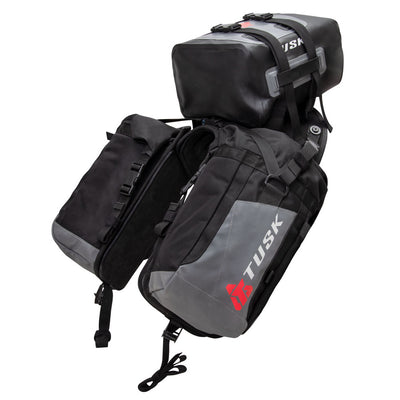 Tusk Excursion Rackless Luggage System w/ X-Small Dry Duffel Tail Bag Standard Heat Shield Black/Grey#mpn_2031700003