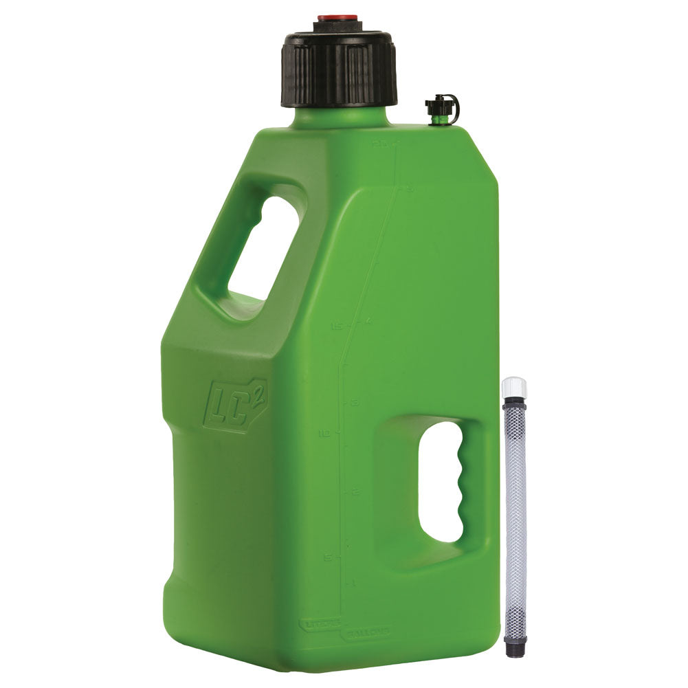 LC LC2 Utility Jug with 12" Reinforced Filler Hose w/Screw Cap 5 Gallons Green#mpn_2038410004