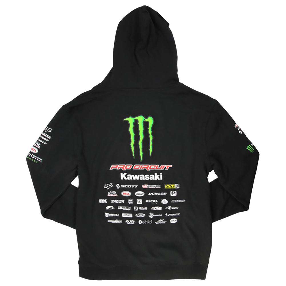 Pro Circuit Monster Team Logo Zip-Up Hooded Sweatshirt Medium Black#mpn_6512010-020