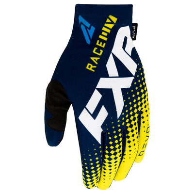 FXR Racing Pro-Fit Lite Gloves 2021 XX-Large Midnight/White/Yellow#mpn_223376-4701-19