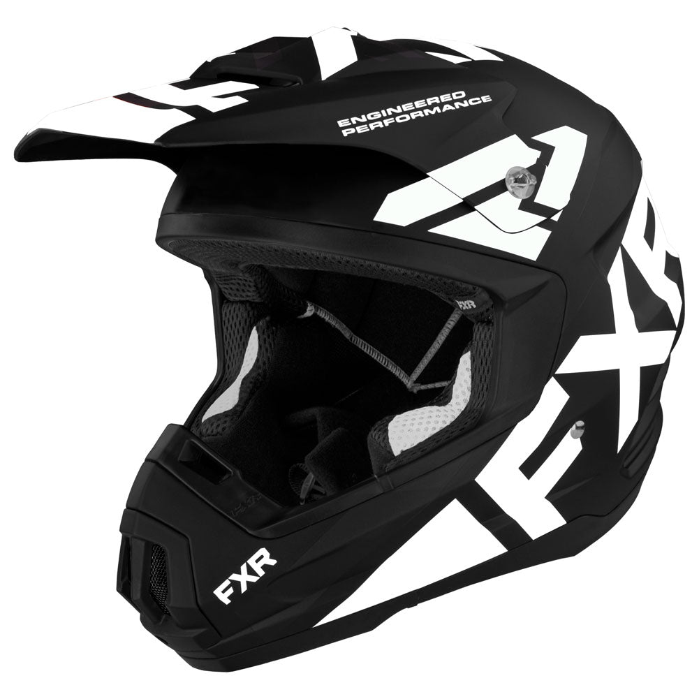 FXR Racing Torque Team Helmet Medium Black/White#mpn_220620-1001-10