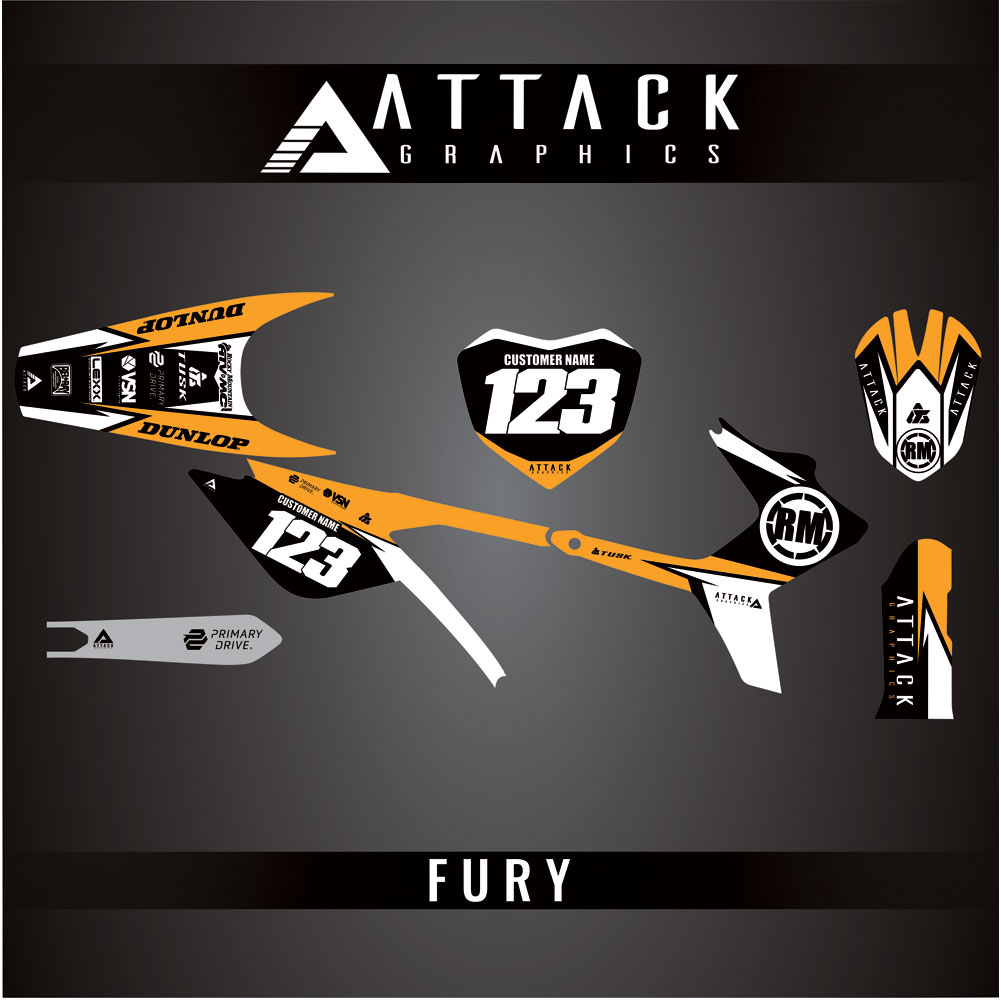 Attack Graphics Custom Fury Complete Bike Graphics Kit#206972-P