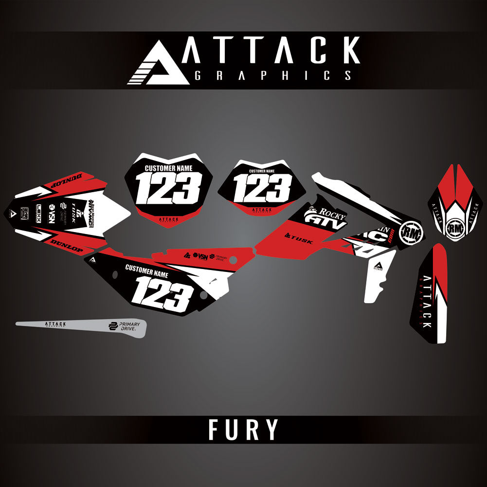 Attack Graphics Custom Fury Complete Bike Graphics Kit#206972-P