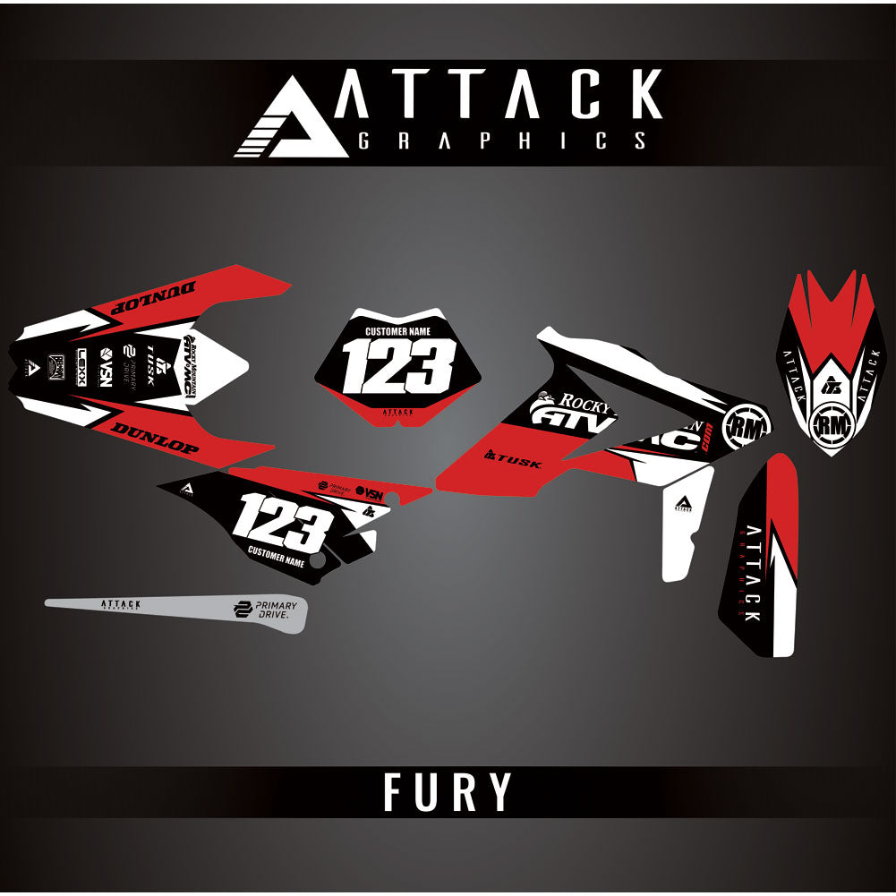 Attack Graphics Custom Fury Complete Bike Graphics Kit#206972-P