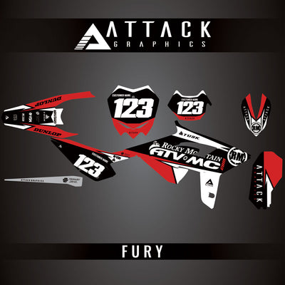 Attack Graphics Custom Fury Complete Bike Graphics Kit#206972-P