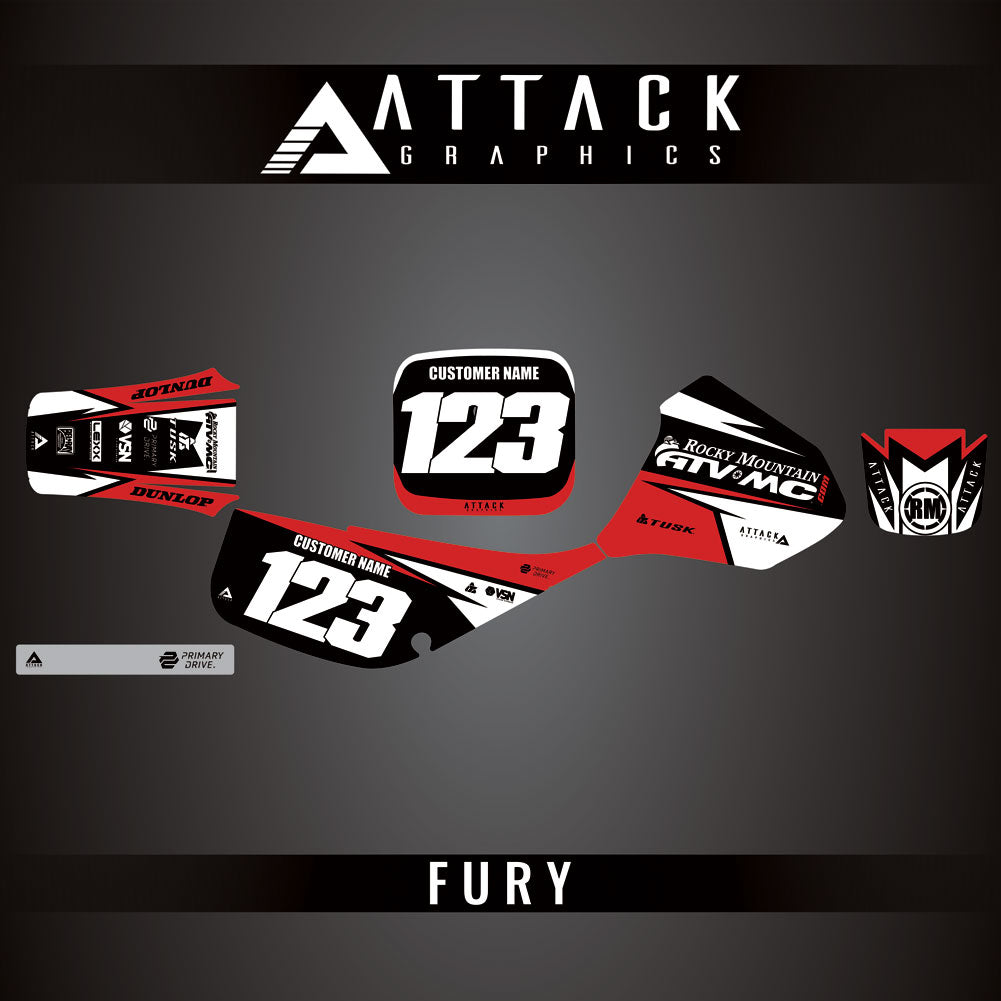 Attack Graphics Custom Fury Complete Bike Graphics Kit#206972-P