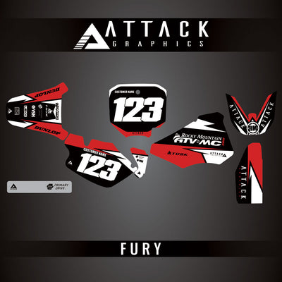 Attack Graphics Custom Fury Complete Bike Graphics Kit#206972-P