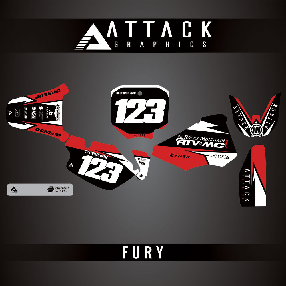 Attack Graphics Custom Fury Complete Bike Graphics Kit#206972-P