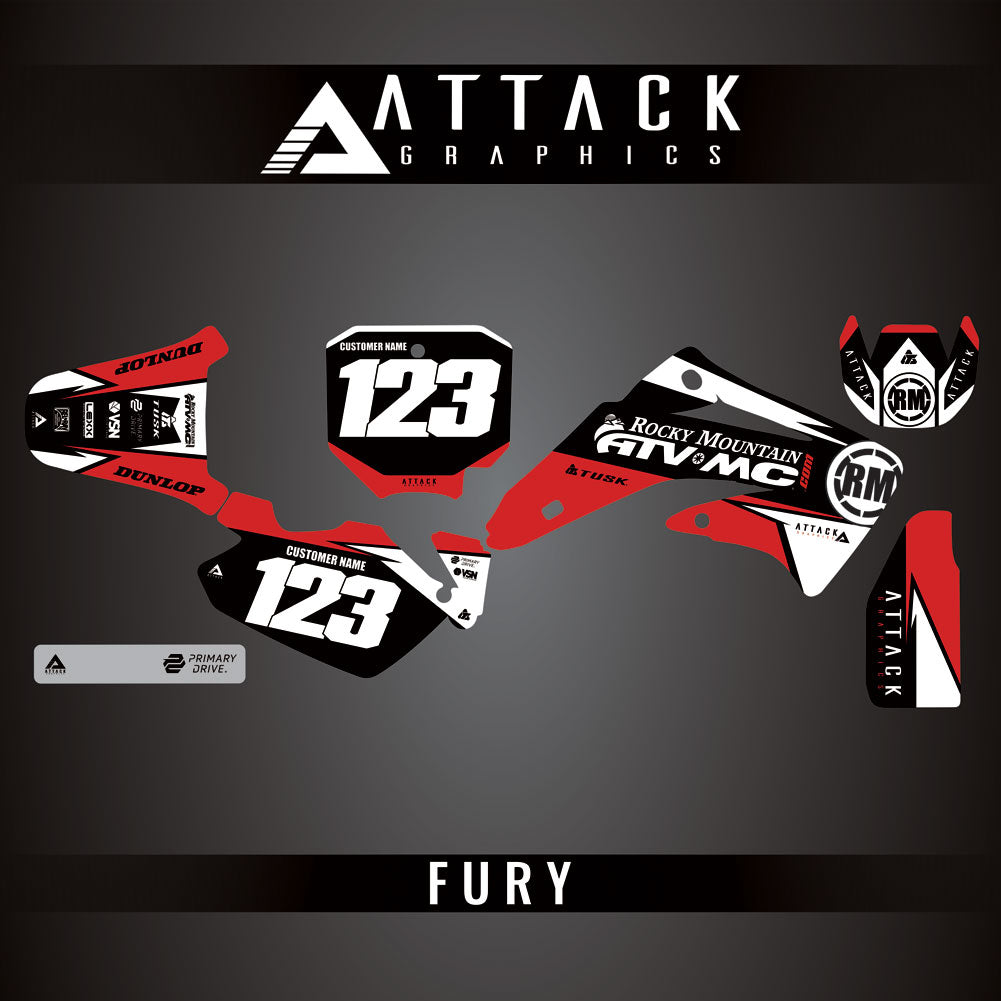 Attack Graphics Custom Fury Complete Bike Graphics Kit#206972-P