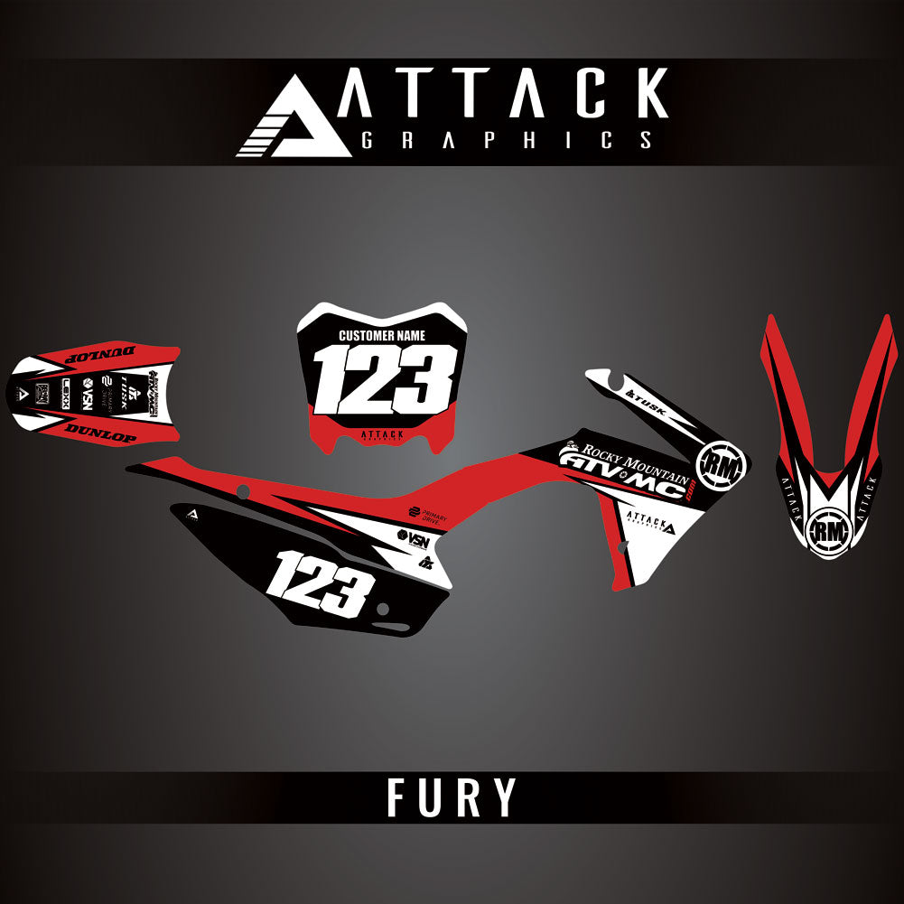 Attack Graphics Custom Fury Complete Bike Graphics Kit#206972-P