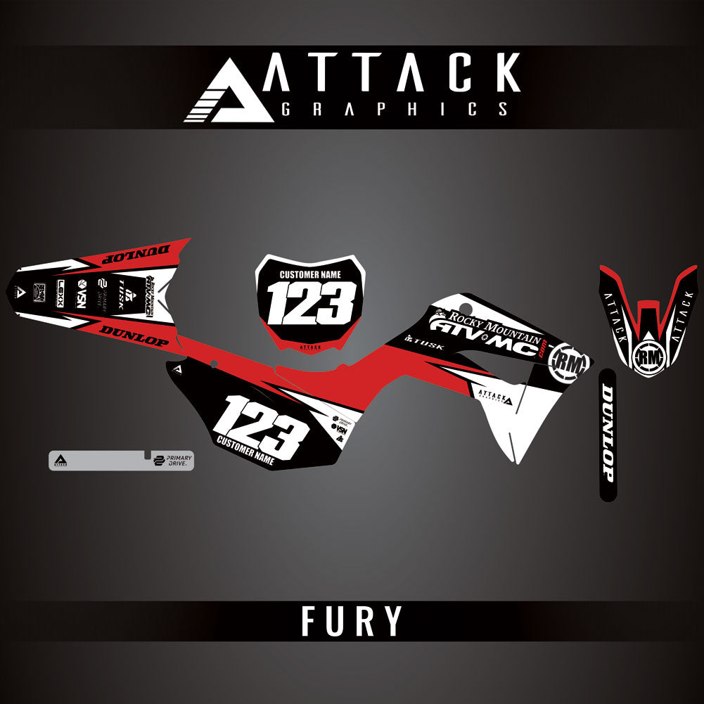 Attack Graphics Custom Fury Complete Bike Graphics Kit#206972-P