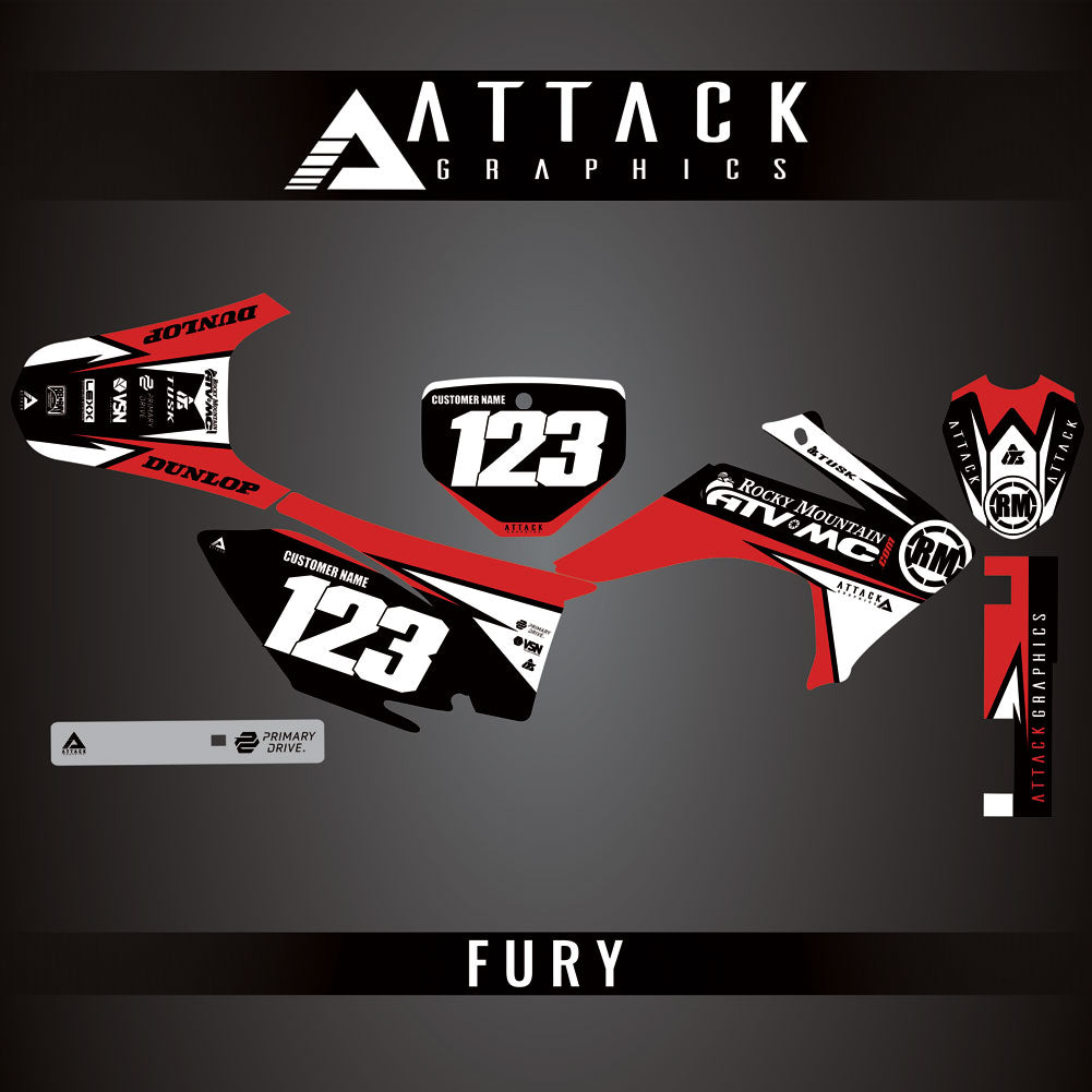 Attack Graphics Custom Fury Complete Bike Graphics Kit#206972-P