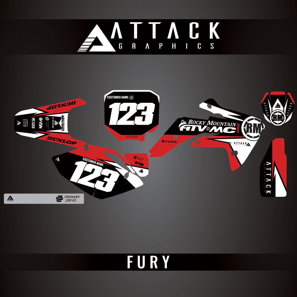 Attack Graphics Custom Fury Complete Bike Graphics Kit#206972-P