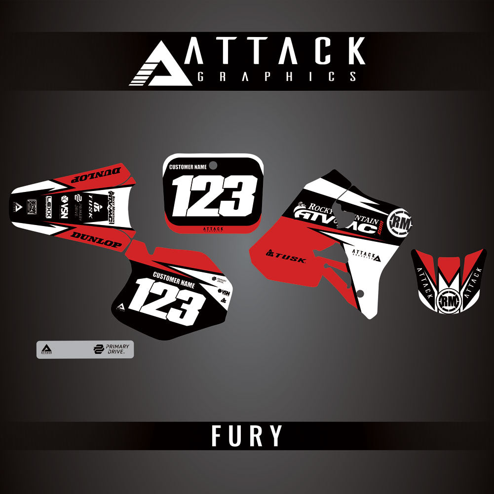 Attack Graphics Custom Fury Complete Bike Graphics Kit#206972-P